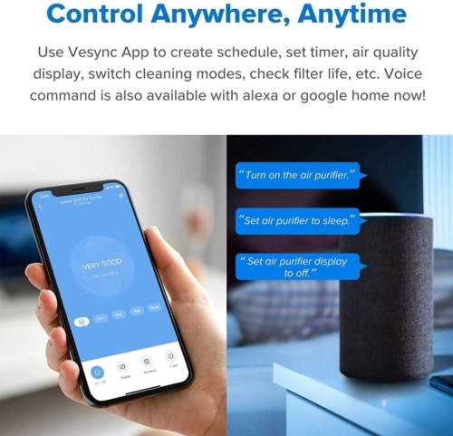 Levoit LVPURE131S Smart, control repoto por voz