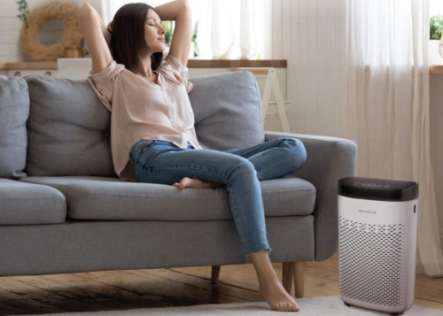 Descansando con el purificador Rowenta Pure Air Essential