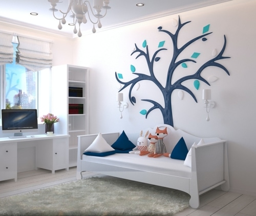 Habitacion media decorada